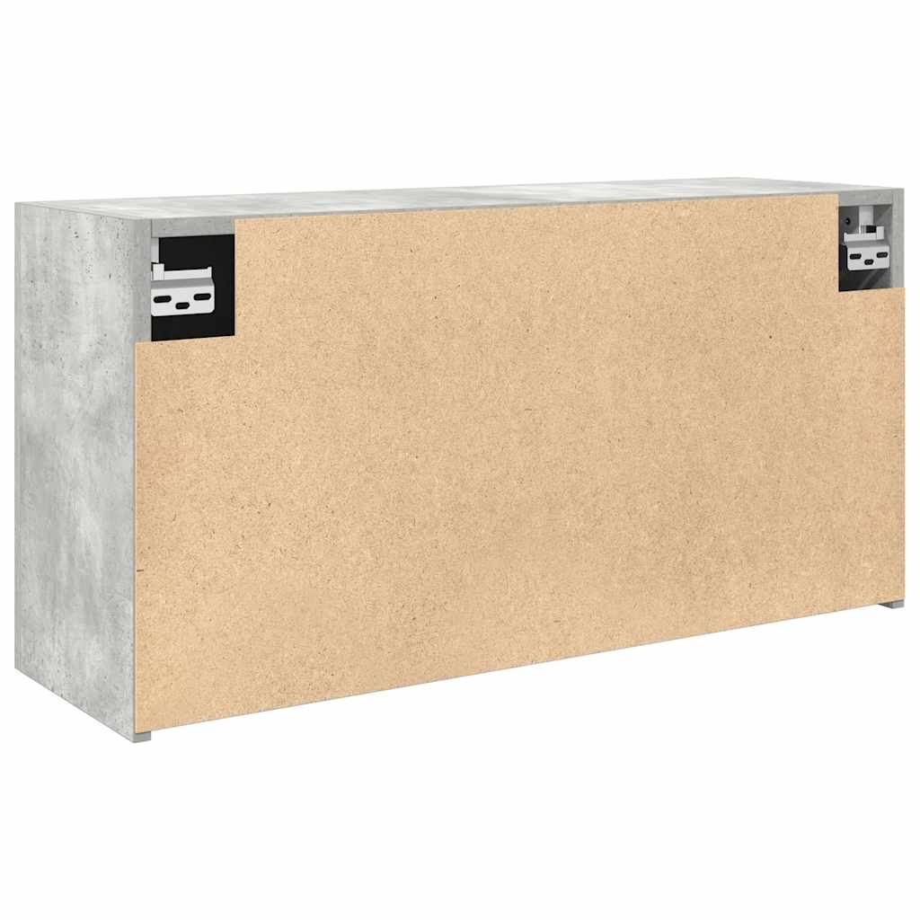 Dulap perete baie, gri beton, 80x25x40 cm, lemn prelucrat