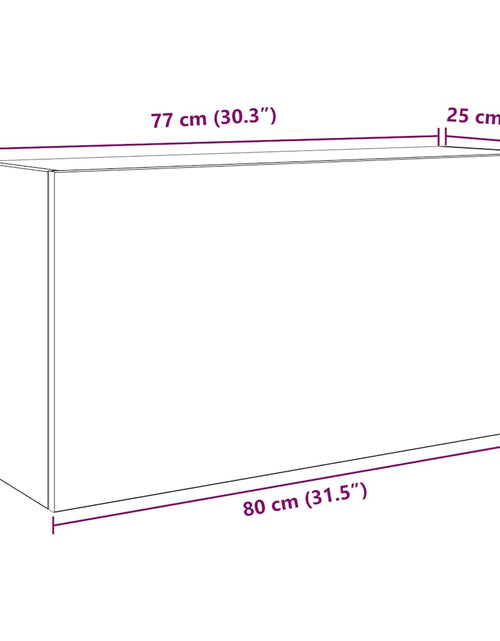 Загрузите изображение в средство просмотра галереи, Dulap perete baie, gri beton, 80x25x40 cm, lemn prelucrat
