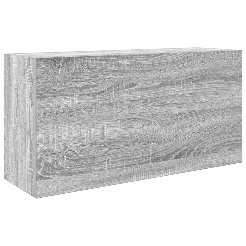 Dulap perete baie, gri sonoma, 80x25x40cm, lemn prelucrat