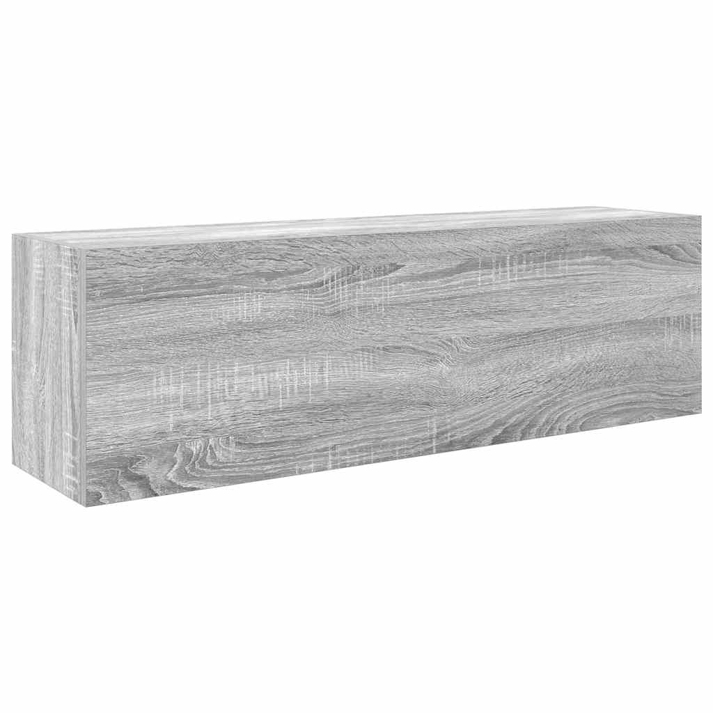 Dulap perete baie, gri sonoma, 100x25x30 cm, lemn prelucrat