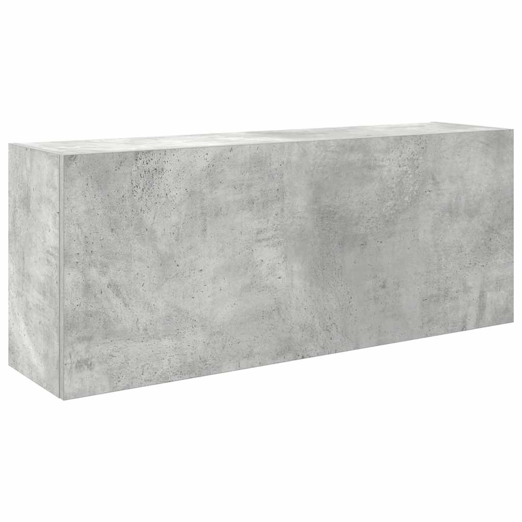 Dulap perete baie, gri beton, 100x25x40 cm, lemn prelucrat