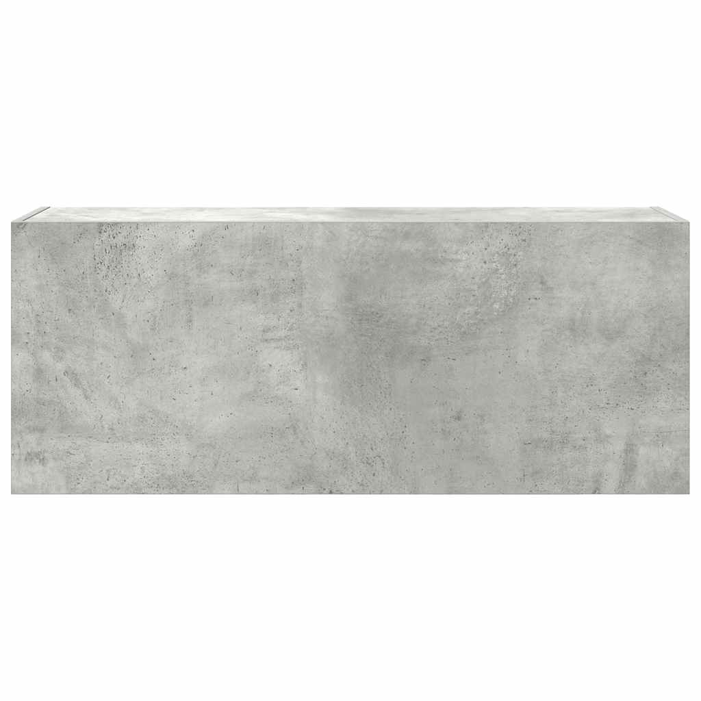 Dulap perete baie, gri beton, 100x25x40 cm, lemn prelucrat