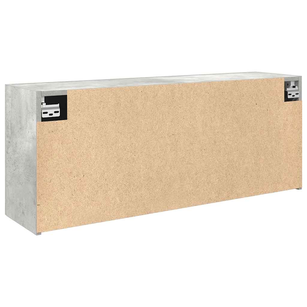 Dulap perete baie, gri beton, 100x25x40 cm, lemn prelucrat