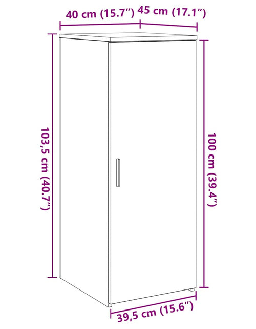 Загрузите изображение в средство просмотра галереи, Dulap de depozitare alb 40x45x103,5 cm din lemn prelucrat
