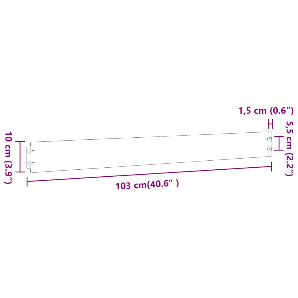 Borduri de gazon 10 buc Negru 10x103 cm Oțel laminat la rece