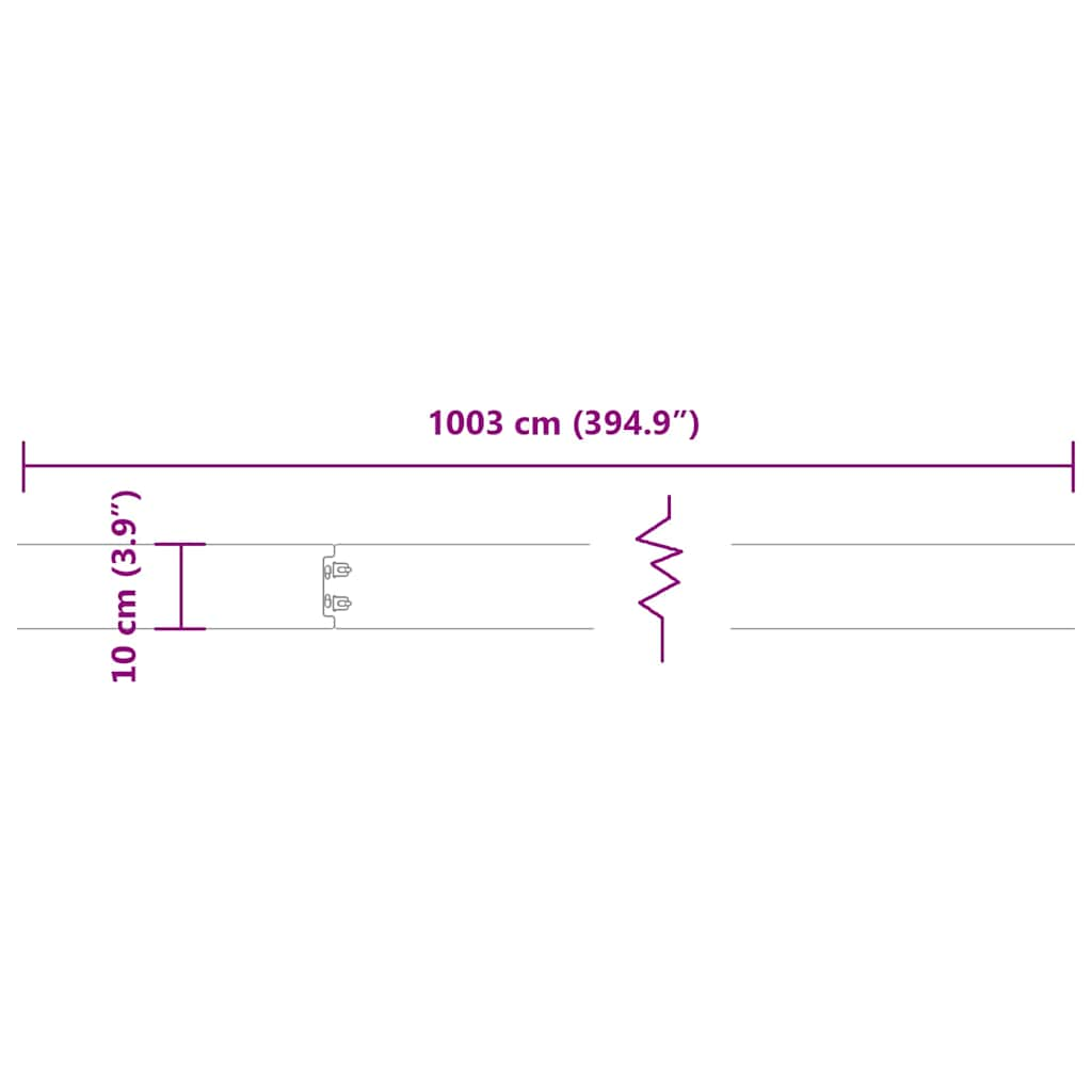 Borduri de gazon 10 buc Alb 10x103 cm Oțel laminat la rece