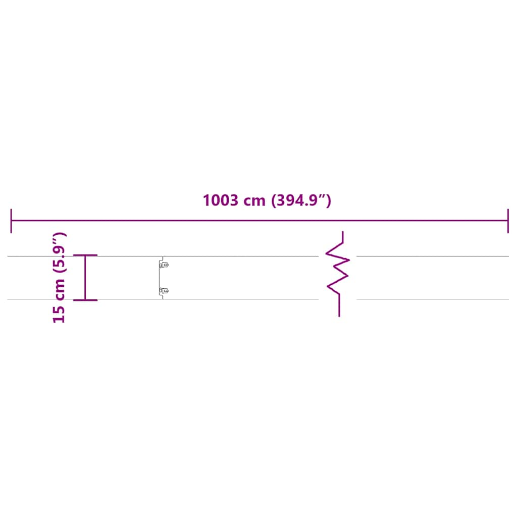 Borduri de gazon 10 buc Alb 15x103 cm Oțel laminat la rece