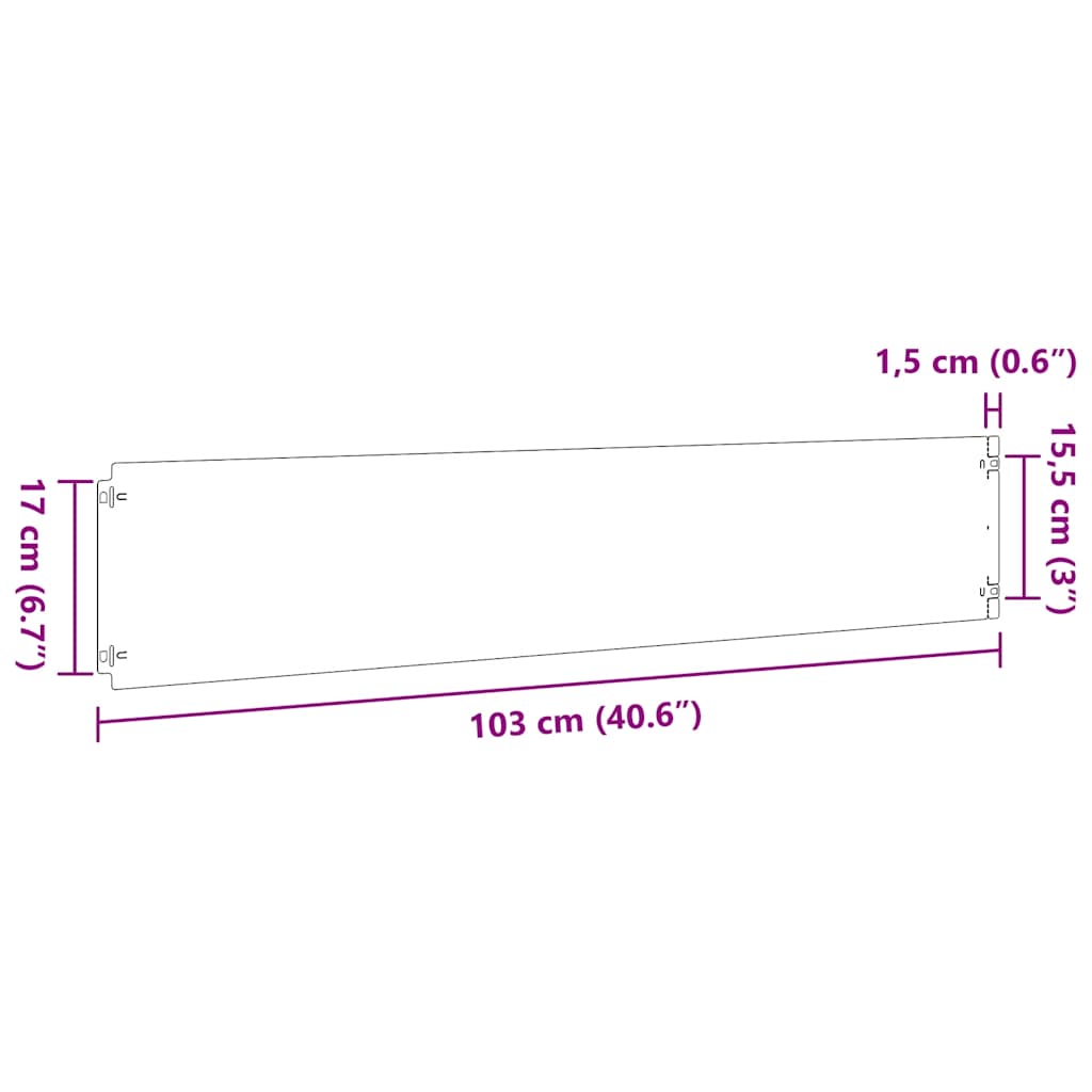 Borduri de gazon 10 buc Negru 20x103 cm Oțel laminat la rece