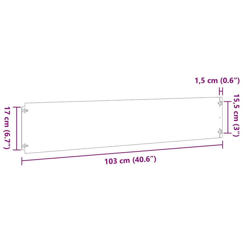 Borduri de gazon 10 buc Alb 20x103 cm Oțel laminat la rece