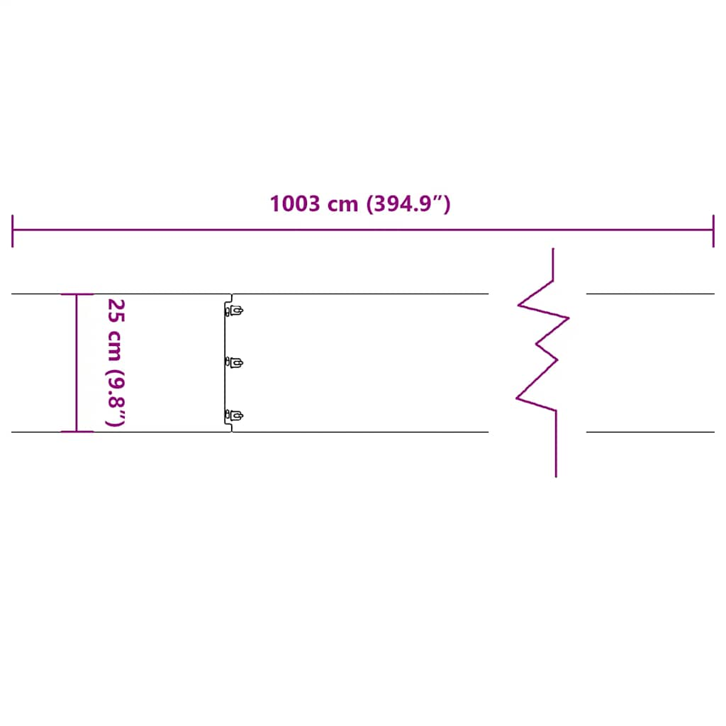 Borduri de gazon 10 buc Negru 25x103 cm Oțel laminat la rece