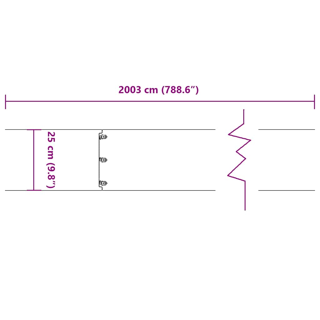 Borduri de gazon 20 buc Antracit 25x103 cm Oțel laminat la rece