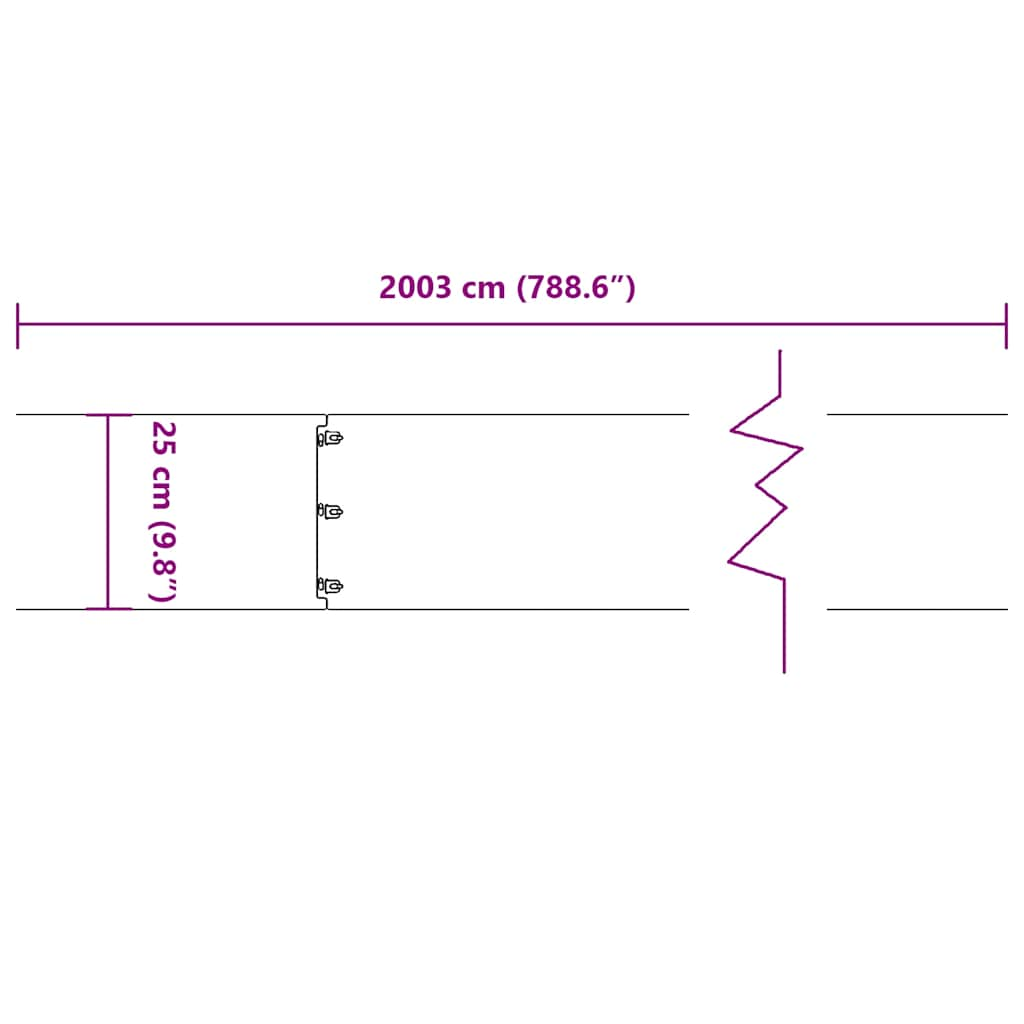 Borduri de gazon 20 buc 25x103 cm Oțel galvanizat