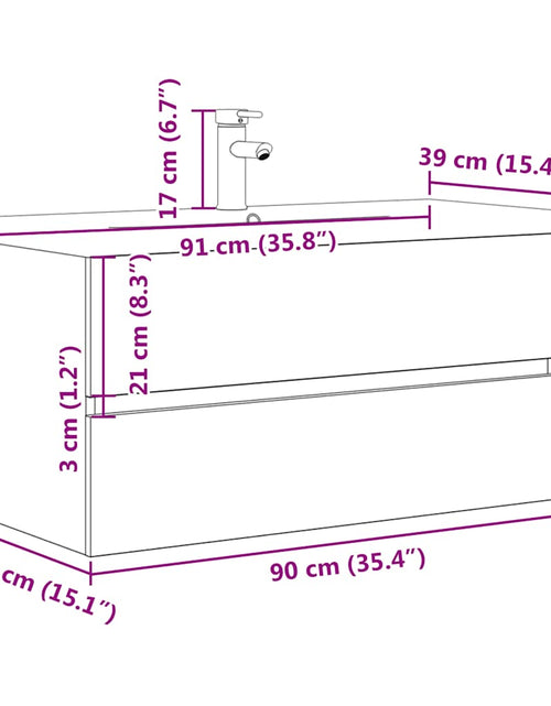 Încărcați imaginea în vizualizatorul Galerie, Set mobilier de baie, 2 piese, gri beton, lemn compozit
