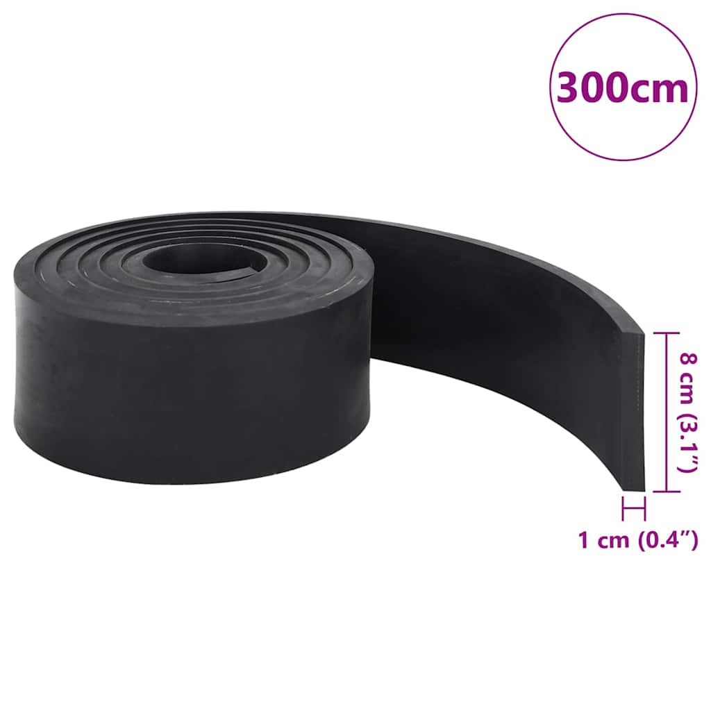 Margine de cauciuc pentru plug de zăpadă negru 300x8x1 cm