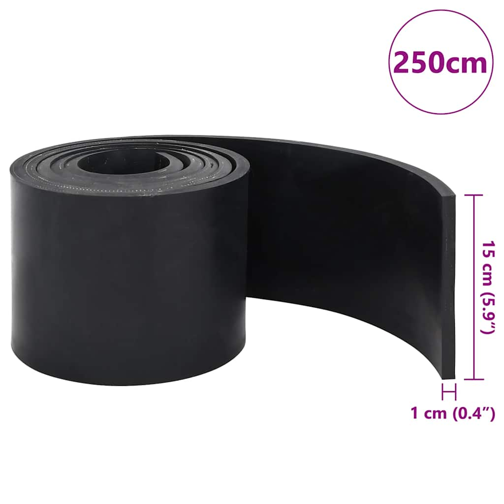 Margine de cauciuc pentru plug de zăpadă negru 250x15x1 cm