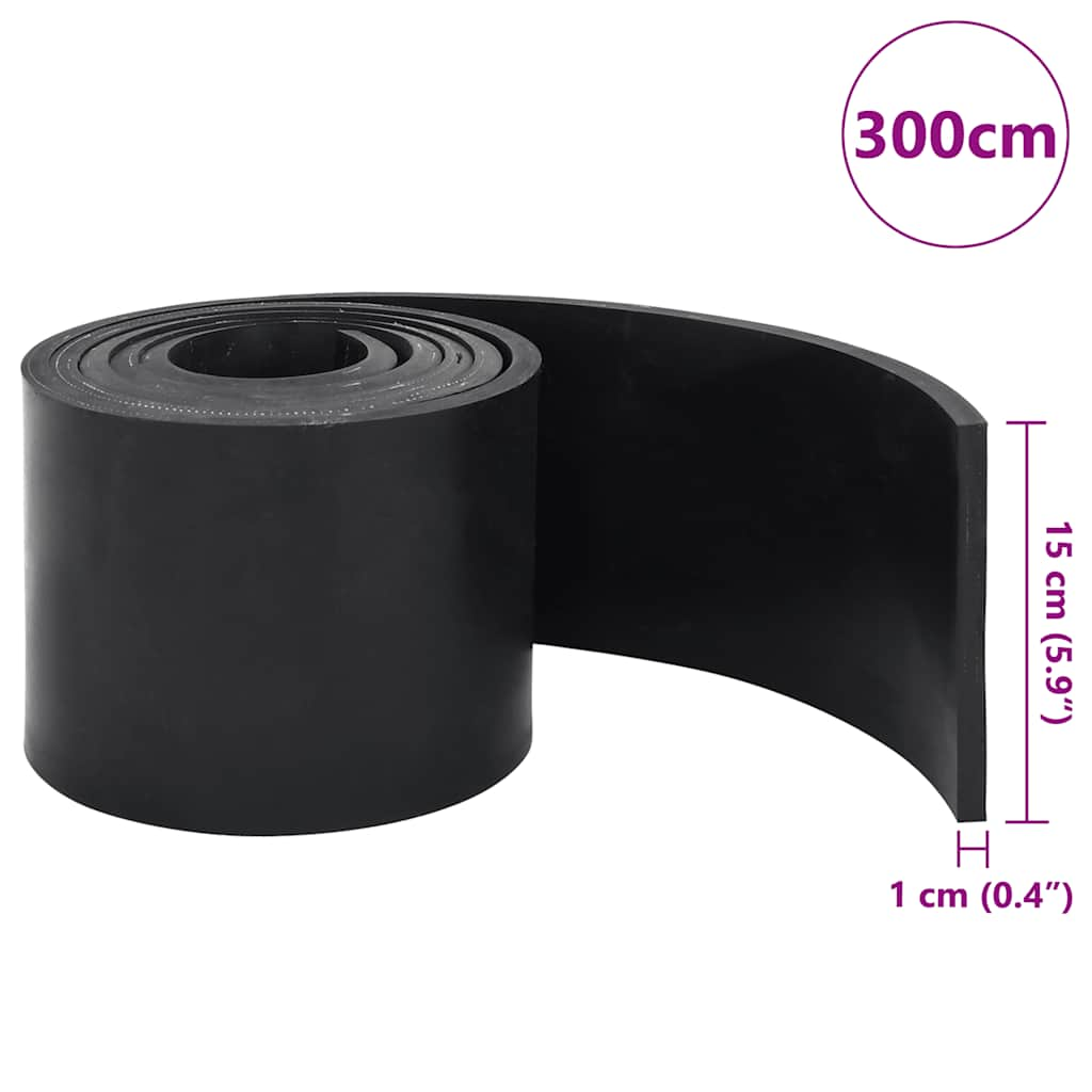 Margine de cauciuc pentru plug de zăpadă negru 300x15x1 cm