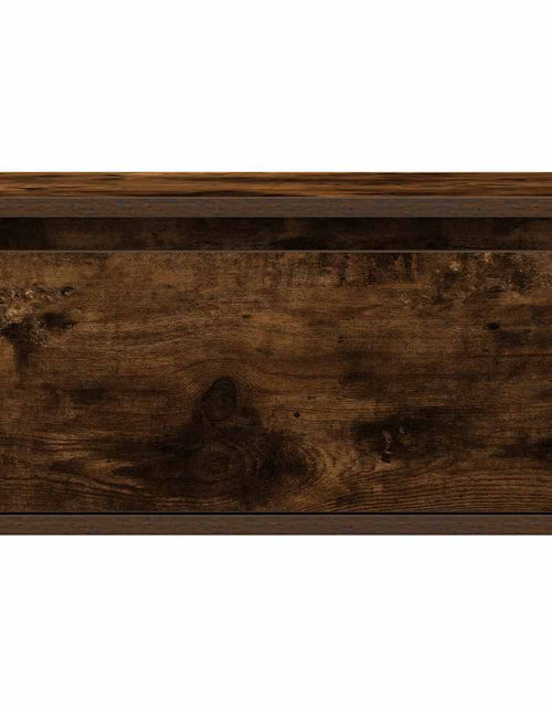 Încărcați imaginea în vizualizatorul Galerie, Noptieră montată pe perete cu lumini LED, stejar fumuriu
