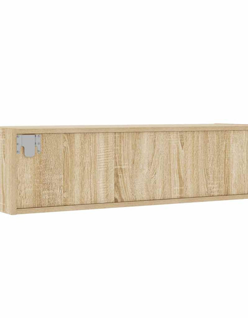 Încărcați imaginea în vizualizatorul Galerie, Comodă TV cu lumini LED, stejar sonoma, 100X35,5x25 cm
