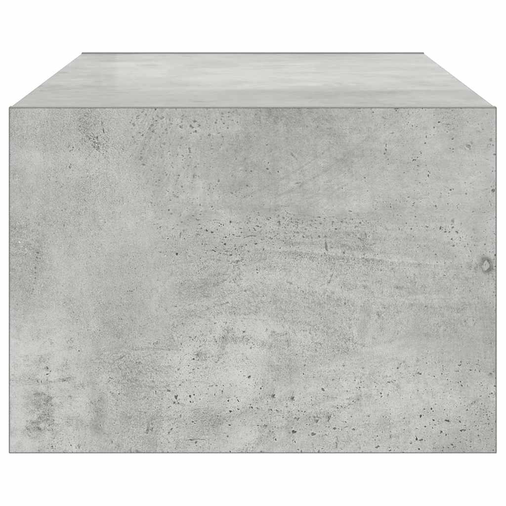 Comodă TV cu lumini LED, gri beton, 100X35,5x25 cm