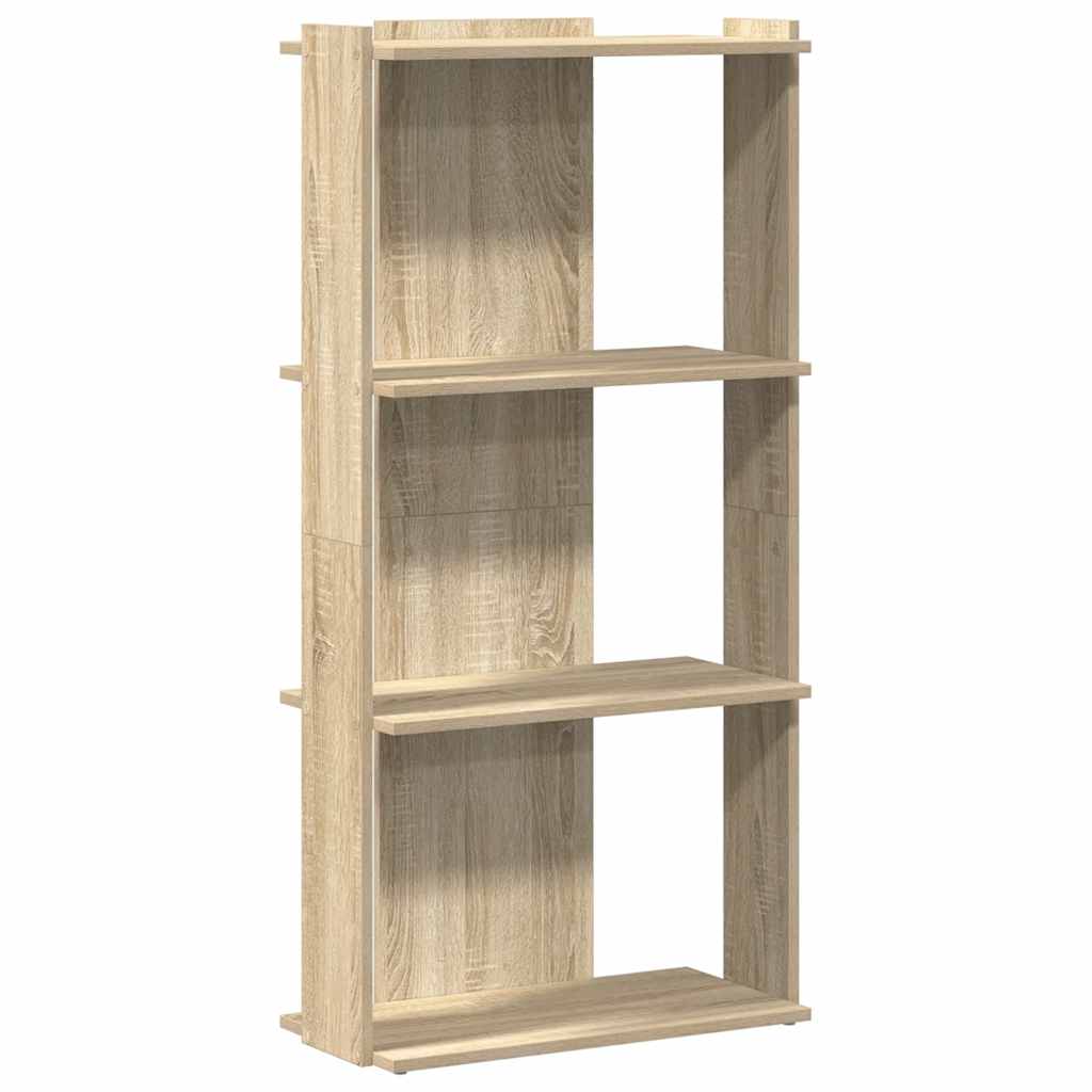 Bibliotecă 3 niveluri stejar sonoma 60x30x120 cm lemn prelucrat