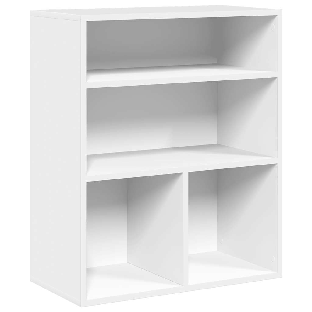 Bibliotecă, alb, 60x30x71,5 cm, lemn prelucrat