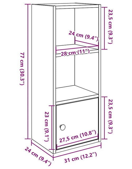 Загрузите изображение в средство просмотра галереи, Bibliotecă, stejar maro, 31x24x77 cm, lemn prelucrat
