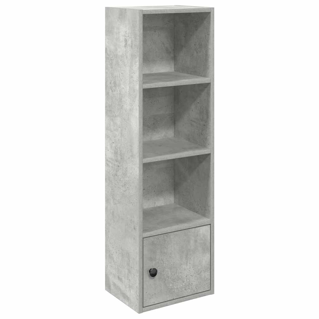 Bibliotecă, gri beton, 31x24x102 cm, lemn prelucrat