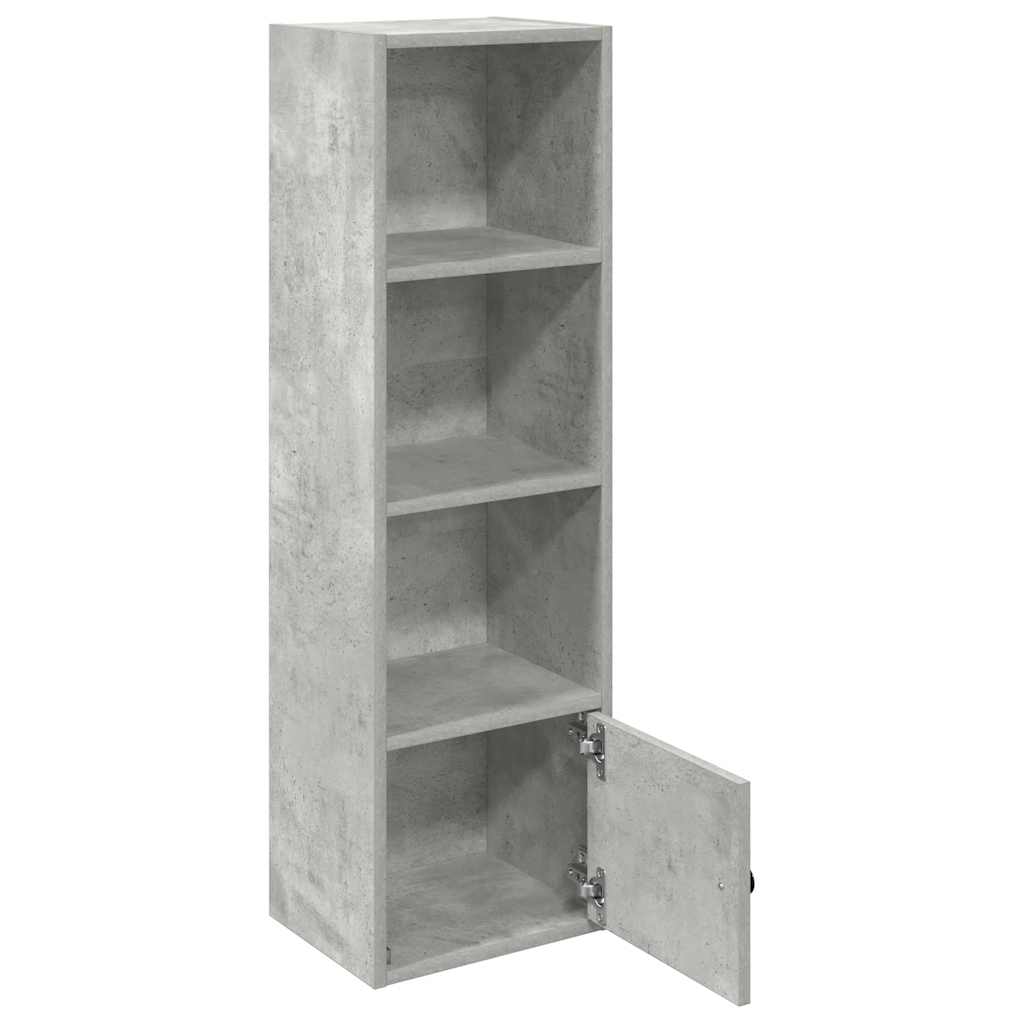 Bibliotecă, gri beton, 31x24x102 cm, lemn prelucrat