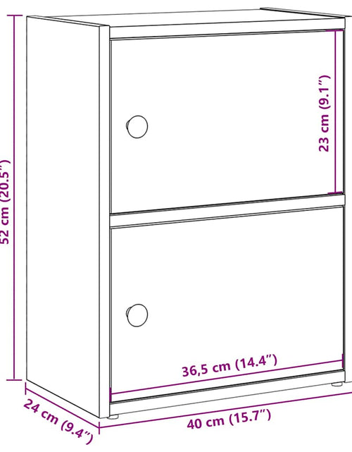 Загрузите изображение в средство просмотра галереи, Bibliotecă, gri beton, 40x24x52 cm, lemn prelucrat
