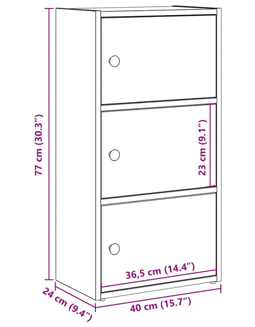 Încărcați imaginea în vizualizatorul Galerie, Bibliotecă Lemn vechi 40x24x77 cm Lemn prelucrat
