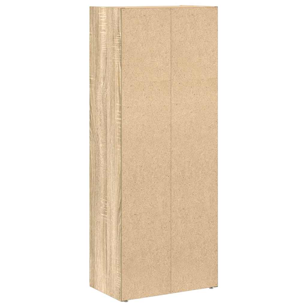 Bibliotecă, gri beton, 40x24x102 cm, lemn prelucrat