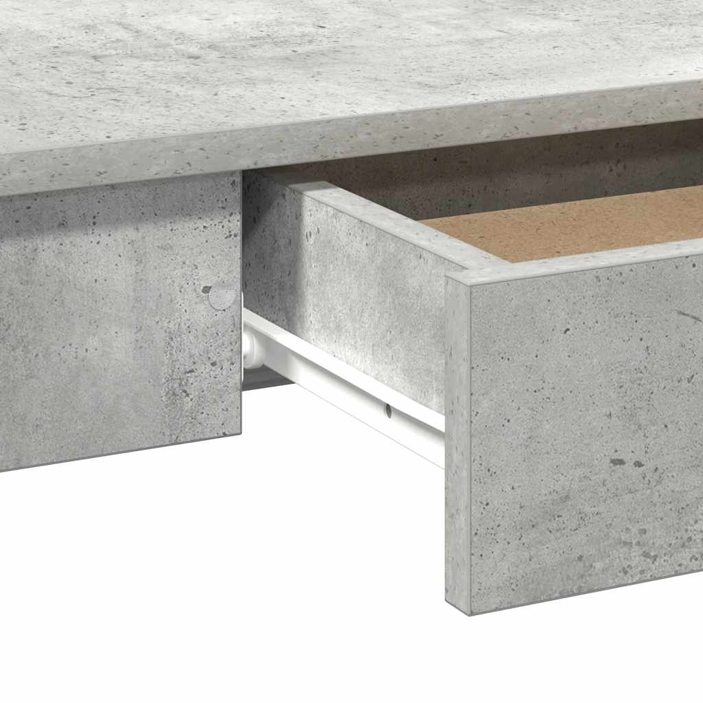 Birou, gri beton,100x45x75 cm, lemn compozit