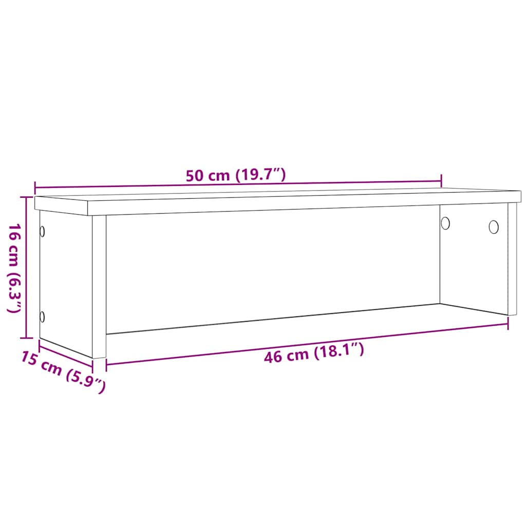 Rafturi de bucătărie stivuibile 2 buc Beton Gri 50x15x16 cm