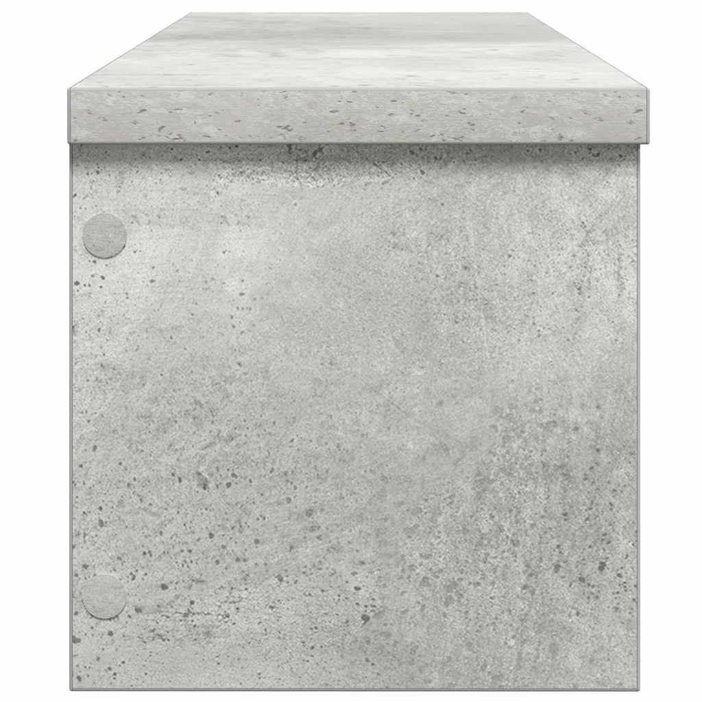 Rafturi de bucătărie stivuibile 2 buc Beton Gri 60x15x16 cm