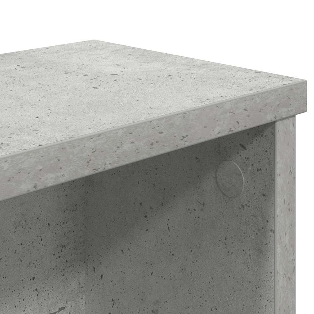 Rafturi de bucătărie stivuibile 2 buc Beton Gri 60x15x16 cm