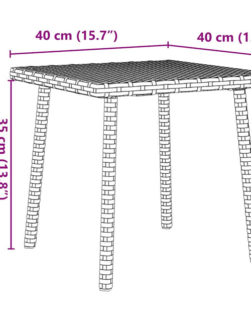 Încărcați imaginea în vizualizatorul Galerie, Masuta de cafea de gradina dreptunghiulara bej polirattan
