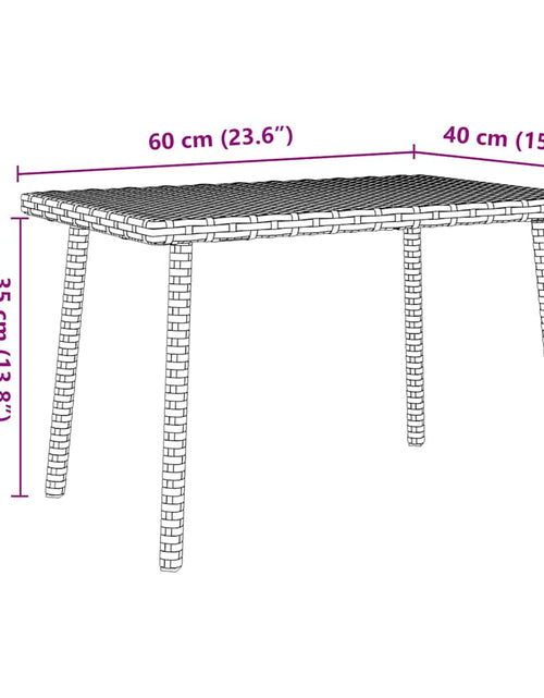 Загрузите изображение в средство просмотра галереи, Masuta de cafea de gradina dreptunghiulara maro polirattan
