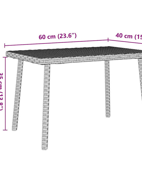 Încărcați imaginea în vizualizatorul Galerie, Masuta de cafea gradina dreptunghiulara gri deschis polirattan
