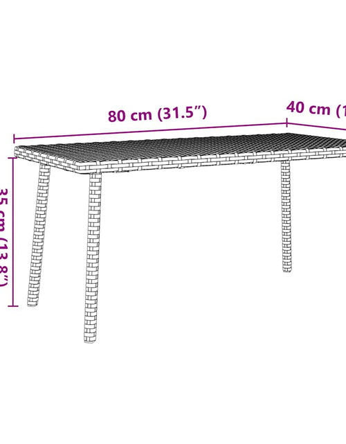 Загрузите изображение в средство просмотра галереи, Masuta de cafea de gradina dreptunghiulara maro polirattan
