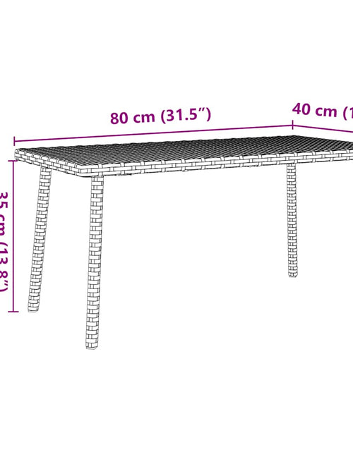 Загрузите изображение в средство просмотра галереи, Masuta de cafea de gradina dreptunghiulara bej polirattan
