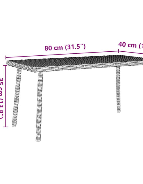 Загрузите изображение в средство просмотра галереи, Masuta de cafea gradina dreptunghiulara gri deschis polirattan
