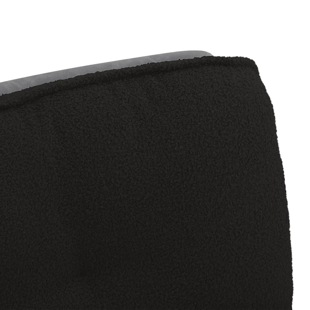 Scaun de birou pivotant, negru, material textil