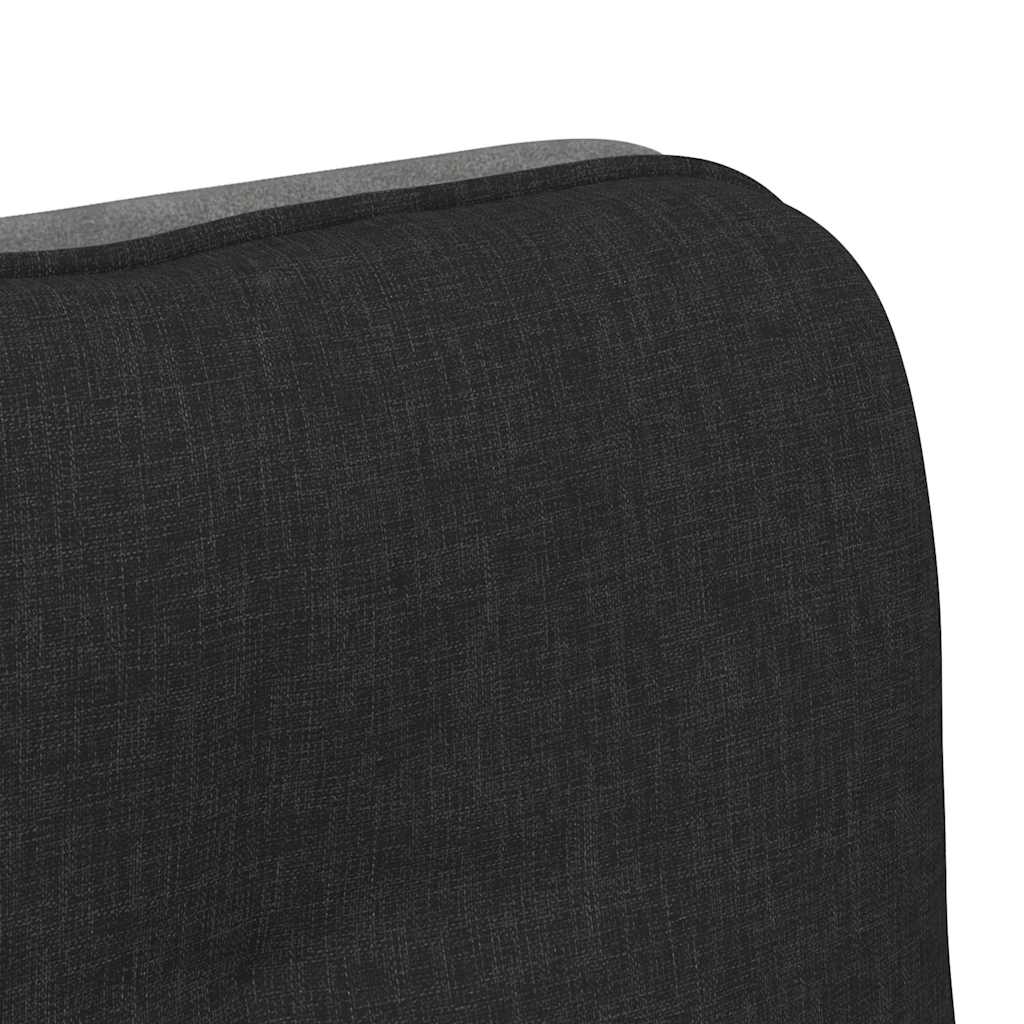 Scaun de birou pivotant, negru, material textil