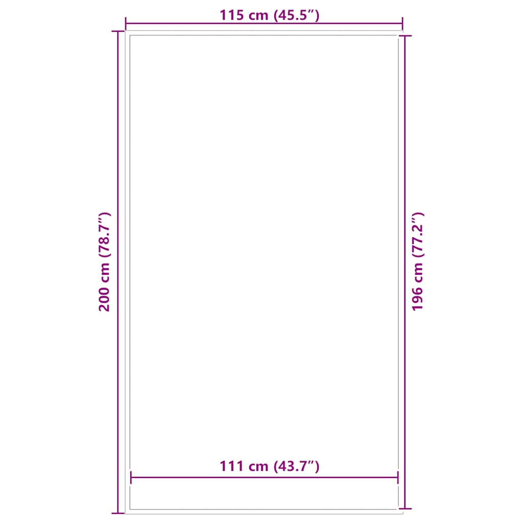 Covoraș Dună Neagră și Gri 115x200 cm