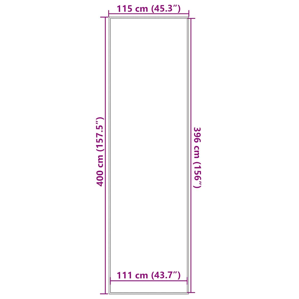 Covoraș Dună Neagră și Gri 115x400 cm