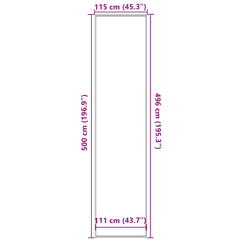 Covoraș Dună Neagră și Gri 115x500 cm