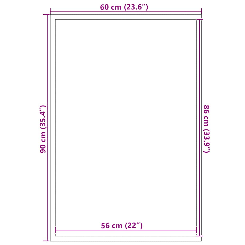 Preș maro 60x90 cm