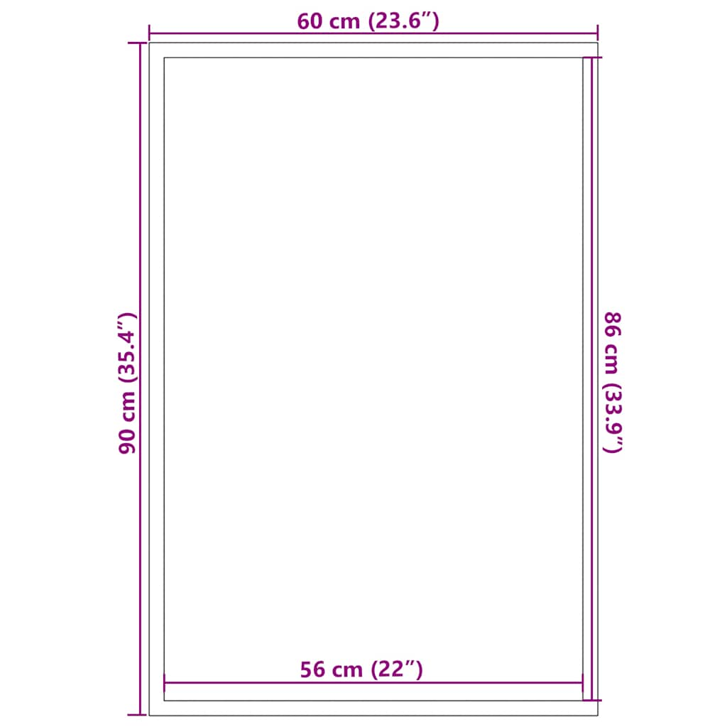 Preș gri 60x90 cm