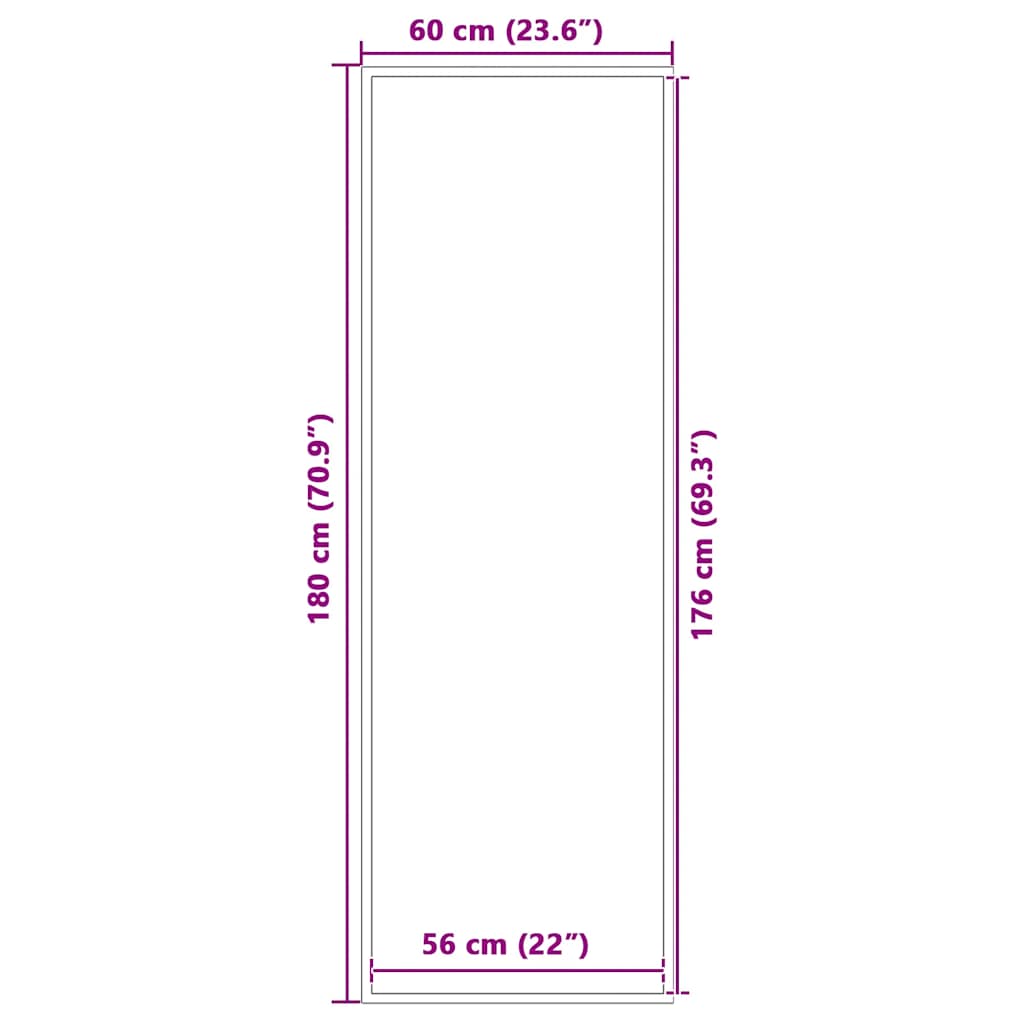 Preș gri 60x180 cm