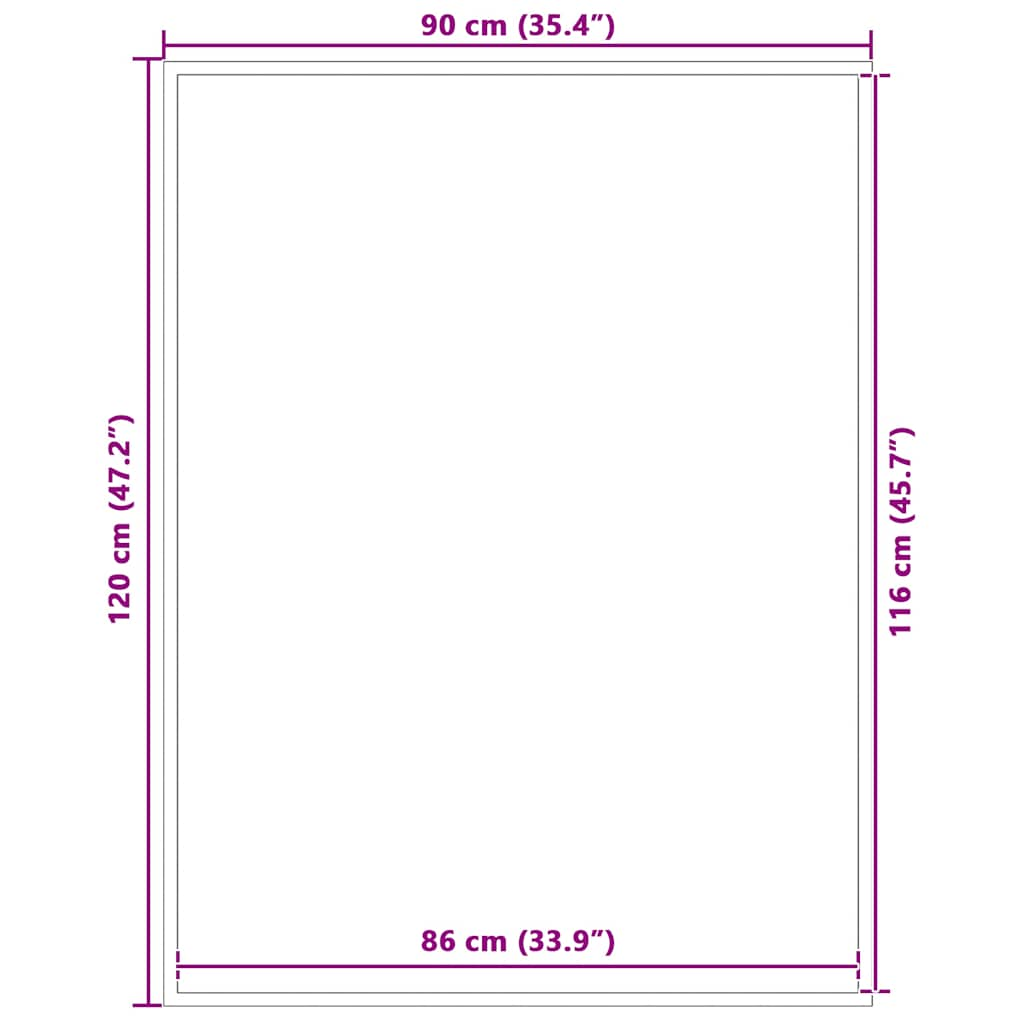 Preș gri 90x120 cm